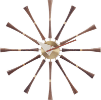 Spindle Style Clock Walnut image.