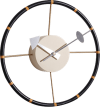 Steering Wheel Style Clock Black image.