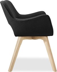 Fabric Dining Chair Black image.