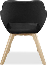 Fabric Dining Chair Black image.
