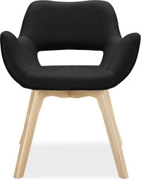Fabric Dining Chair Black image.