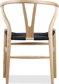 Wishbone (Y) Chair - CH24 Ash/Black image.