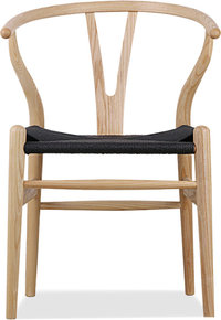 Wishbone (Y) Chair - CH24 Ash/Black image.