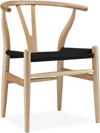 Wishbone (Y) Chair - CH24 Beech/Black image.
