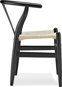 Wishbone (Y) Chair - CH24 Lacquered/Black image.