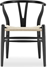 Wishbone (Y) Chair - CH24 Lacquered/Black image.