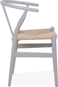 Wishbone (Y) Chair - CH24 Lacquered/Light Grey image.