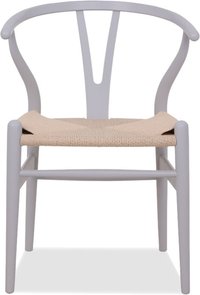 Wishbone (Y) Chair - CH24 Lacquered/Light Grey image.