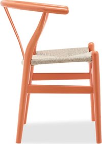 Wishbone (Y) Chair - CH24 Lacquered/Orange image.