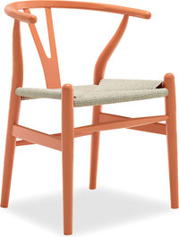 Wishbone (Y) Chair - CH24 Lacquered/Orange image.