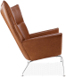 CH445 - Wing Chair Premium Leather/Dark Tan image.