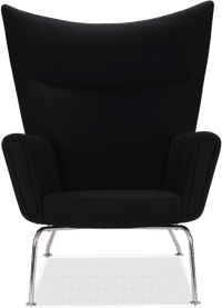 CH445 - Wing Chair Wool/Black image.