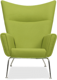 CH445 - Wing Chair Wool/Light Green image.