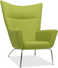 CH445 - Wing Chair Wool/Light Green image.