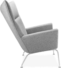CH445 - Wing Chair Wool/Light Pebble Grey image.