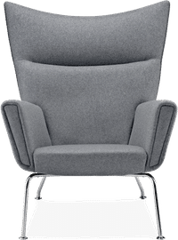CH445 - Wing Chair Wool/Light Pebble Grey image.