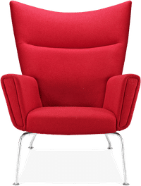 CH445 - Wing Chair Wool/Deep Red image.