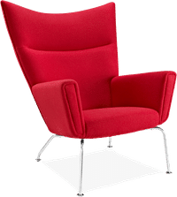 CH445 - Wing Chair Wool/Deep Red image.