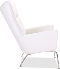 CH445 - Wing Chair Wool/White image.