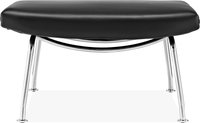 CH445 - Wing Chair Stool Premium Leather/Black  image.