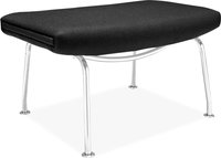 CH445 - Wing Chair Stool Wool/Black image.