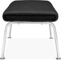 CH445 - Wing Chair Stool Wool/Black image.
