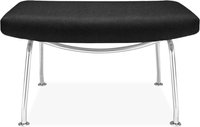 CH445 - Wing Chair Stool Wool/Black image.