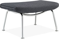 CH445 - Wing Chair Stool Wool/Charcoal Grey image.