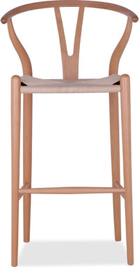 Wishbone (Y) Barstool Beech/Beech image.