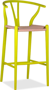 Wishbone (Y) Barstool Citrus/Lacquered image.
