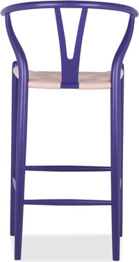 Wishbone (Y) Barstool Purple/Lacquered image.