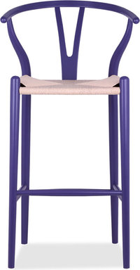 Wishbone (Y) Barstool Purple/Lacquered image.