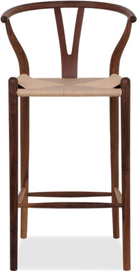 Wishbone (Y) Barstool Walnut/Walnut image.
