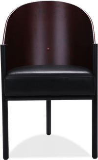 Costes Chair With High Back Premium Leather/Black  image.