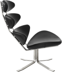 The Corona Chair Italian Leather/Black image.