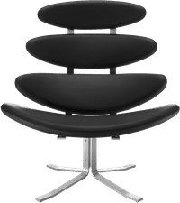 The Corona Chair Italian Leather/Black image.