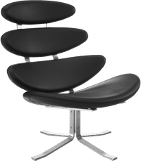 The Corona Chair Italian Leather/Black image.
