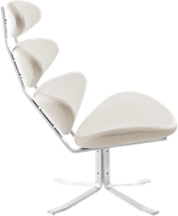 The Corona Chair Italian Leather/White image.