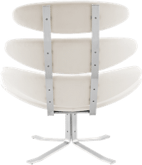 The Corona Chair Italian Leather/White image.