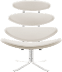 The Corona Chair Italian Leather/White image.