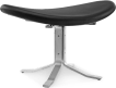 The Corona Stool Italian Leather/Black image.