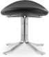 The Corona Stool Italian Leather/Black image.
