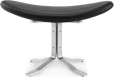 The Corona Stool Italian Leather/Black image.
