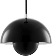 Flower Pot Lamp Black image.