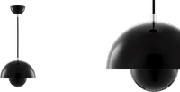 Flower Pot Lamp Black image.