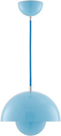 Flower Pot Lamp Aqua Blue image.