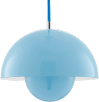 Flower Pot Lamp Aqua Blue image.