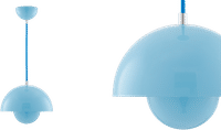 Flower Pot Lamp Aqua Blue image.