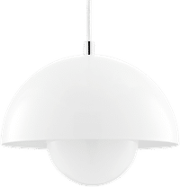 Flower Pot Lamp White image.