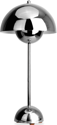 Flowerpot Style Table Lamp Chrome image.
